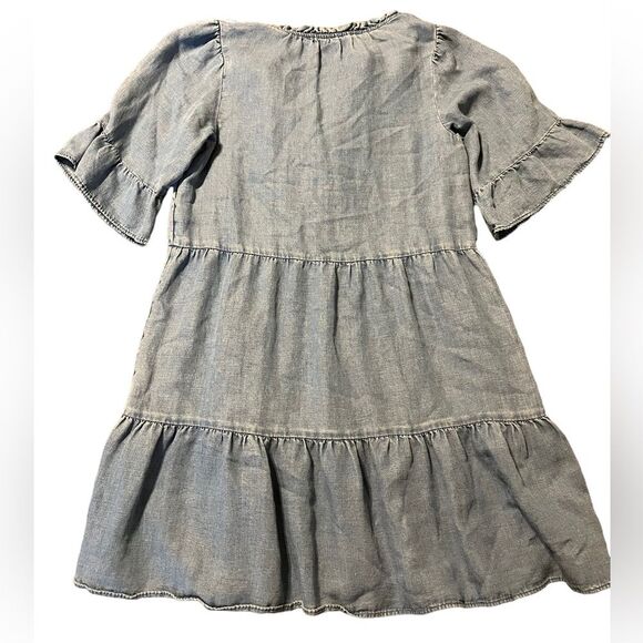 Loft Denim Tiered Swing Dress - Picture 4 of 6